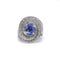 Bague 54 Bague or blanc, saphir, diamants 58 Facettes 210149R