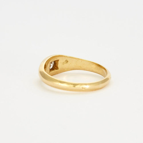 Bague 57 Bague Jonc Anglais Diamant Or Jaune 58 Facettes
