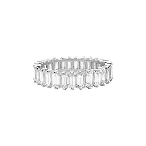 Bague 54 Alliance tour complet, diamants baguettes. 58 Facettes 34755