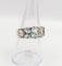 Bague 56 Bague jarretière vintage or jaune 18k topazes et diamants (circa 1980) 58 Facettes A05994
