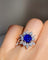 Bague 49 Bague en or blanc 18k ornée d'un saphir Birman non chauffé 58 Facettes