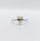Bague 48.5 Bague solitaire or blanc et diamant Fancy Light Yellow, certificat AIG 58 Facettes A05697