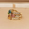 Bague BULGARI - Bague Allegra en or jaune, pierres de couleur et diamants 58 Facettes