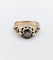 Bague 56.5 Bague jonc bombé antique en or 14k et diamant taille rose 58 Facettes A06623