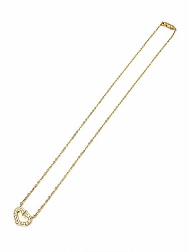 Collier CARTIER. Collection "Coeurs et symboles", collier or jaune et diamants 58 Facettes