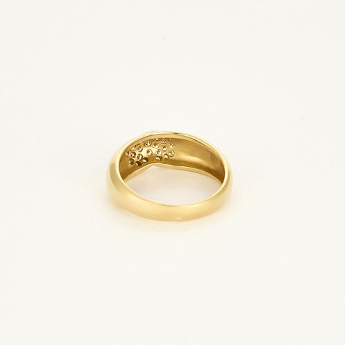 Bague 53,5 Bague en or jaune et diamants 58 Facettes CHA1096