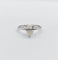 Bague 48.5 Bague solitaire or blanc et diamant Fancy Light Yellow, certificat AIG 58 Facettes A05697