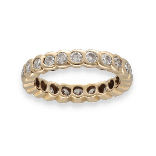 Bague 54 Alliance en or jaune Diamants brillants 58 Facettes