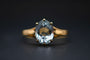 Bague 52 Solitaire Or et Aigue-Marine Ovale 58 Facettes