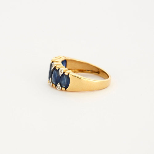 Bague 56 Bague sous un ciel d'étoile Saphirs Diamants 58 Facettes LP459