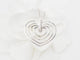 Collier Collier en or blanc et 4 coeurs 58 Facettes 26383