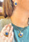 Boucles d'oreilles Parure 4 pièces en or jaune 18 carats saphirs bleus et chrysobéryls oeil de chat 58 Facettes