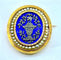 Broche Broche en or jaune , perles fines, diamants, émail bleu vers 1860 58 Facettes AB440