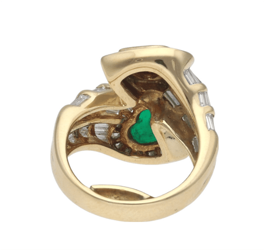 Bague BAGUE EN DIAMANT AVEC RUBIS ET EMERAUDE 58 Facettes 4088