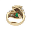 Bague BAGUE EN DIAMANT AVEC RUBIS ET EMERAUDE 58 Facettes 4088