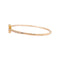 Bracelet Bracelet Tiffany "Wire Tiffany T" en or rose et diamants. 58 Facettes 34827