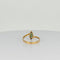 Bague Bague en or jaune avec tourmalines vertes, émeraudes taillées en facetté et diamants ronds 58 Facettes 2508012
