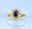 Bague 49 Bague marguerite en or jaune, saphir et diamants 58 Facettes AB655