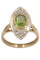 Bague 56 Marquise péridot et diamants 58 Facettes 086841