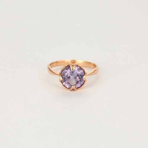 Bague 54 Bague or rose saphir Teal 58 Facettes LP211/14