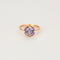 Bague 54 Bague or rose saphir Teal 58 Facettes LP211/14