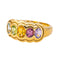 Bague Or jaune Citrine, Péridot, Grenat