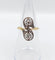 Bague 51 Bague toi et moi antique or jaune, diamants, monture à enroulement (circa 1900) 58 Facettes A05284