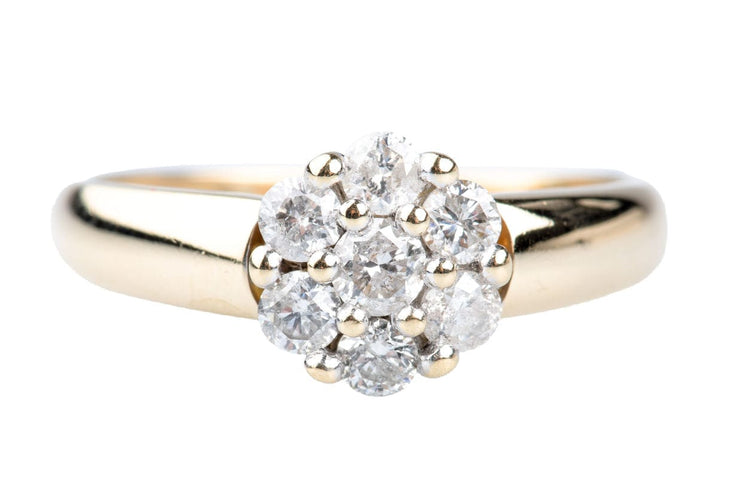 Bague 53 Bague Fleur en Or Jaune 18 Carats et Diamants 58 Facettes BGDIAMFLEUR-107