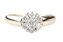 Bague 53 Bague Fleur en Or Jaune 18 Carats et Diamants 58 Facettes BGDIAMFLEUR-107