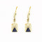 Boucles d'oreilles Boucles d'oreilles dormeuses art déco en or deux tons 58 Facettes