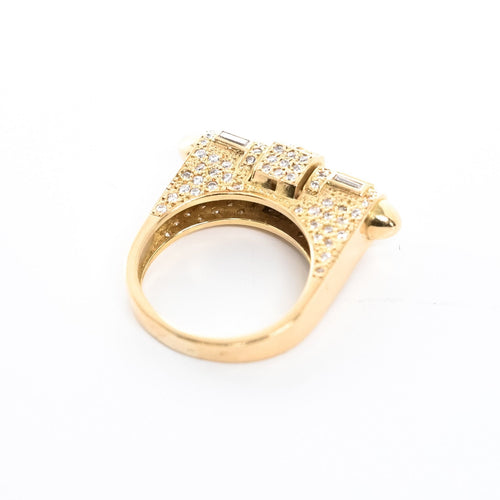 Bague 52 RAINBOW K - Bague Majesty or jaune et diamants 58 Facettes 85848