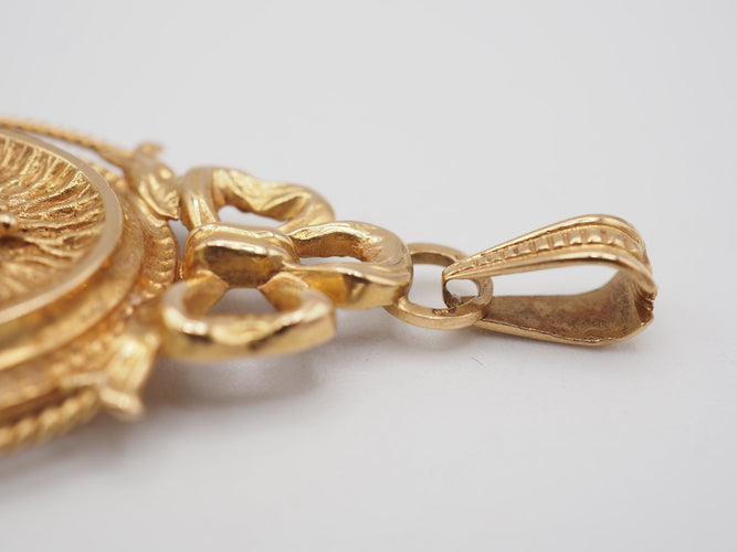 Pendentif Porte photo or 18k perle fine 58 Facettes