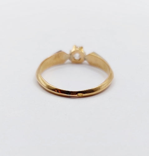 Bague 49.5 Bague antique or rose diamant taille ancienne (circa 1900) 58 Facettes A05142