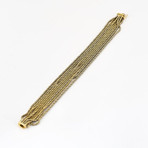 Bracelet Bracelet en or deux couleurs tressés 58 Facettes SBR1707