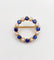 Broche Broche antique en or 18k avec perles et pierres bleues 58 Facettes A06460