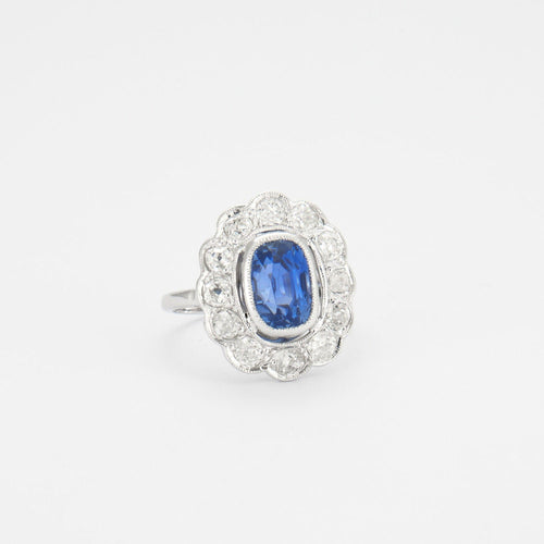 Bague 50 Bague Pompadour Saphir et Diamants 58 Facettes