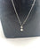 Collier COLLIER LA BRUNE ET LA BLONDE OR BLANC 2 DIAMANTS 0,15ct 58 Facettes M8927