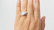 Bague 56 Bague croisée en or blanc et diamants 58 Facettes 32589