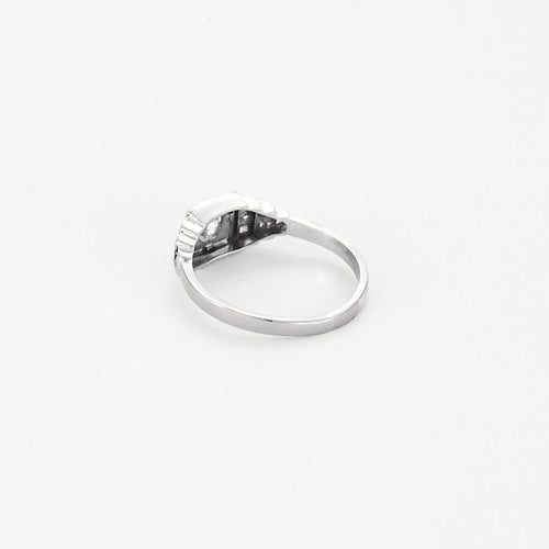Bague 52,5 Bague Art déco or blanc et diamants 58 Facettes B250250