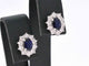 Boucles d'oreilles Boucles d'oreilles en or blanc avec diamants et saphir 58 Facettes 2297