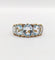 Bague 56 Bague jarretière vintage or jaune 18k topazes et diamants (circa 1980) 58 Facettes A05994