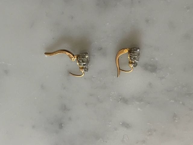Boucles d'oreilles Dormeuses diamants 58 Facettes