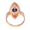 Bague 52 Bague vintage antique en forme de marquise avec diamant et saphir naturel 58 Facettes 23271-0290