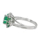 Bague 56 Bague Or blanc Emeraude, Diamant 58 Facettes 4523452CN