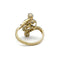 Bague 52 Bague - Or jaune, diamants et perle 58 Facettes 1195