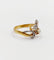 Bague 52 Bague toi et moi antique or 18k diamant taille rose et perle (circa 1900) art nouveau 58 Facettes A05423