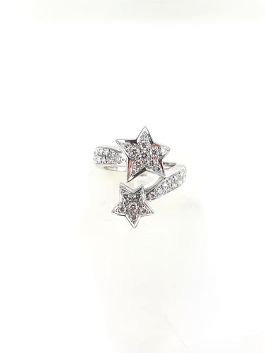 Bague 51 Bague CHANEL "COMÈTE" en or gris 58 Facettes