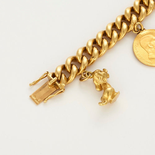 Bracelet Gourmette or jaune 58 Facettes LP468/2
