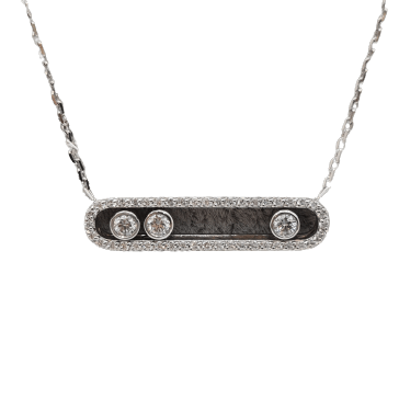 Collier Collier en Or blanc & diamants 58 Facettes