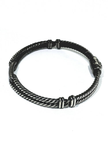 Bracelet David Yurman - Bracelet Argent Et Diamants 58 Facettes
